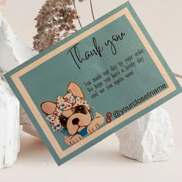 Shipping  Thank You Cards,  Order Insert Card , Thank You Card, 100 TY Cards - Picture 4 of 12
